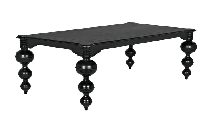 American Home Furniture | Noir - Claudio Dining Table, Hand Rubbed Black