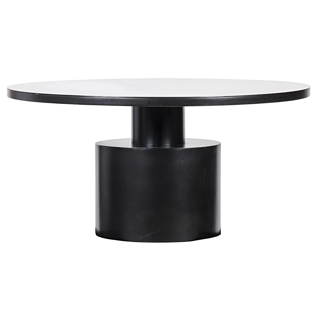 American Home Furniture | Noir - Marlow Dining Table, Black Steel