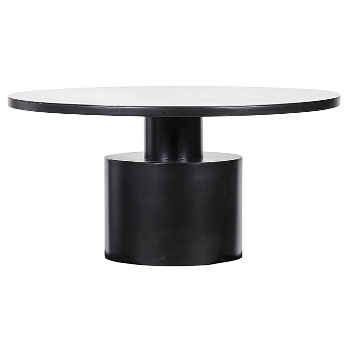 American Home Furniture | Noir - Marlow Dining Table, Black Steel