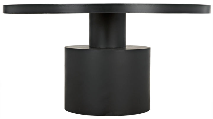 American Home Furniture | Noir - Marlow Dining Table, Black Steel