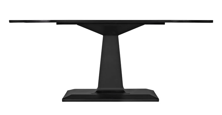 American Home Furniture | Noir - Amboss Dining Table, Black Steel