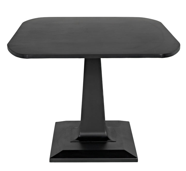 American Home Furniture | Noir - Amboss Dining Table, Black Steel