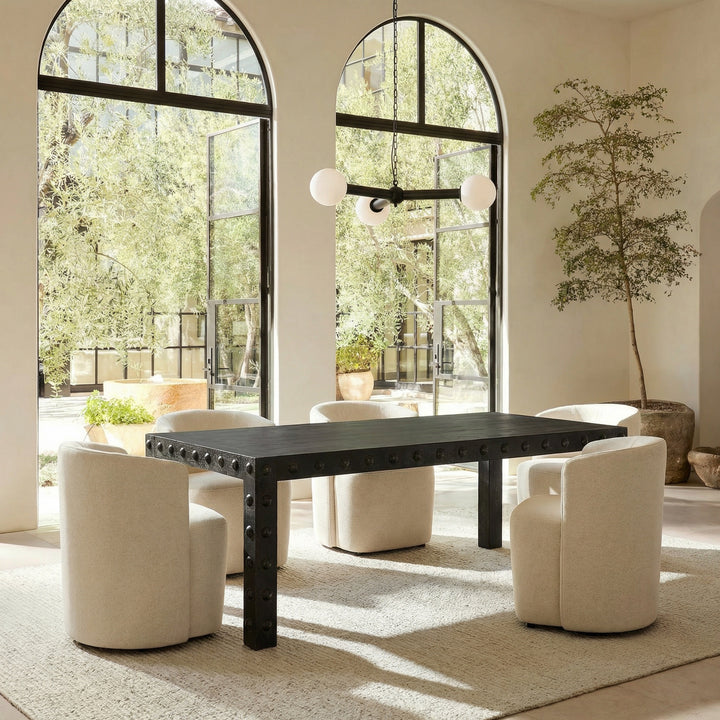 Noir - Didier Dining Table, Black Walnut - GTAB5007BKW