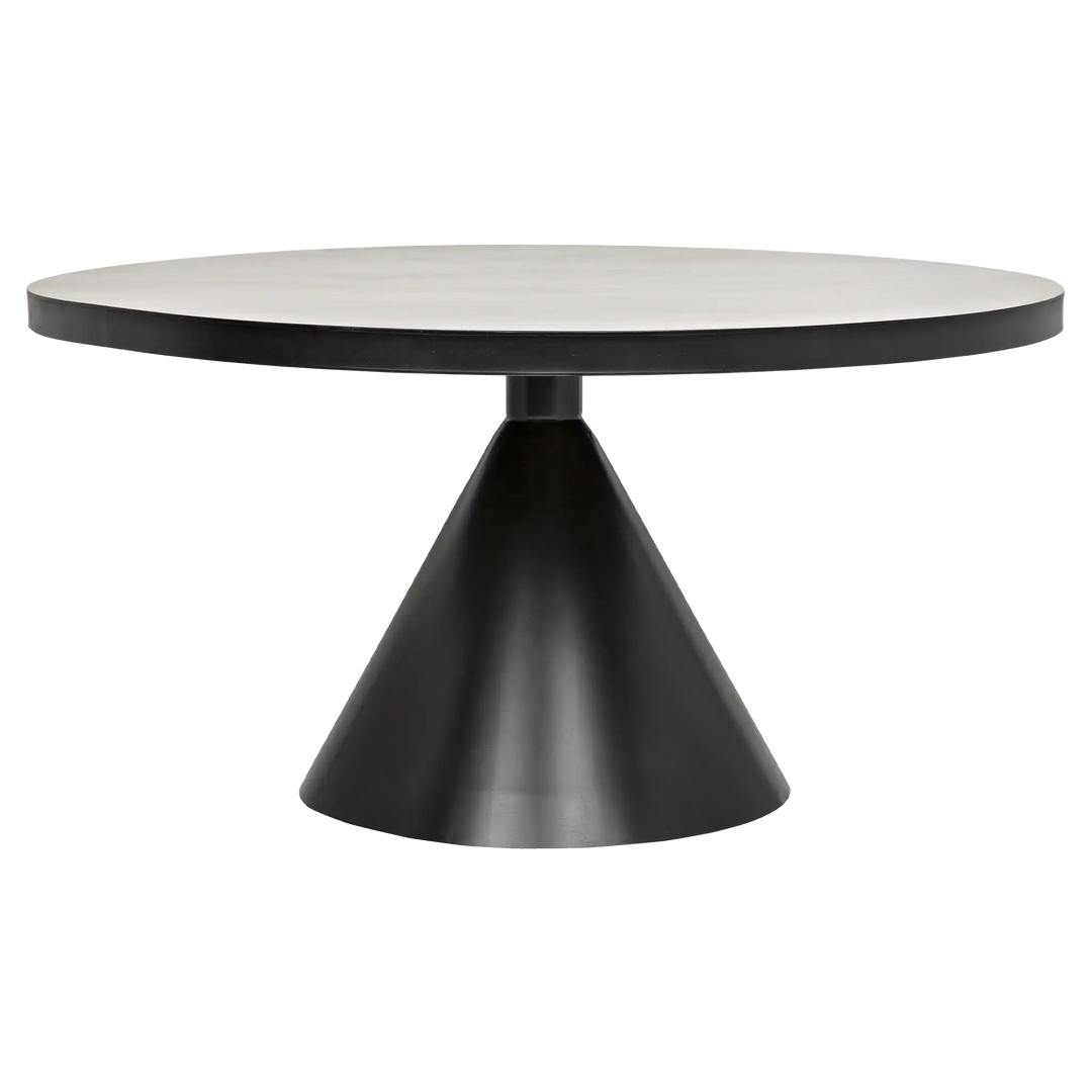 American Home Furniture | Noir - Cone Dining Table, Black Steel