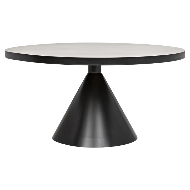 American Home Furniture | Noir - Cone Dining Table, Black Steel