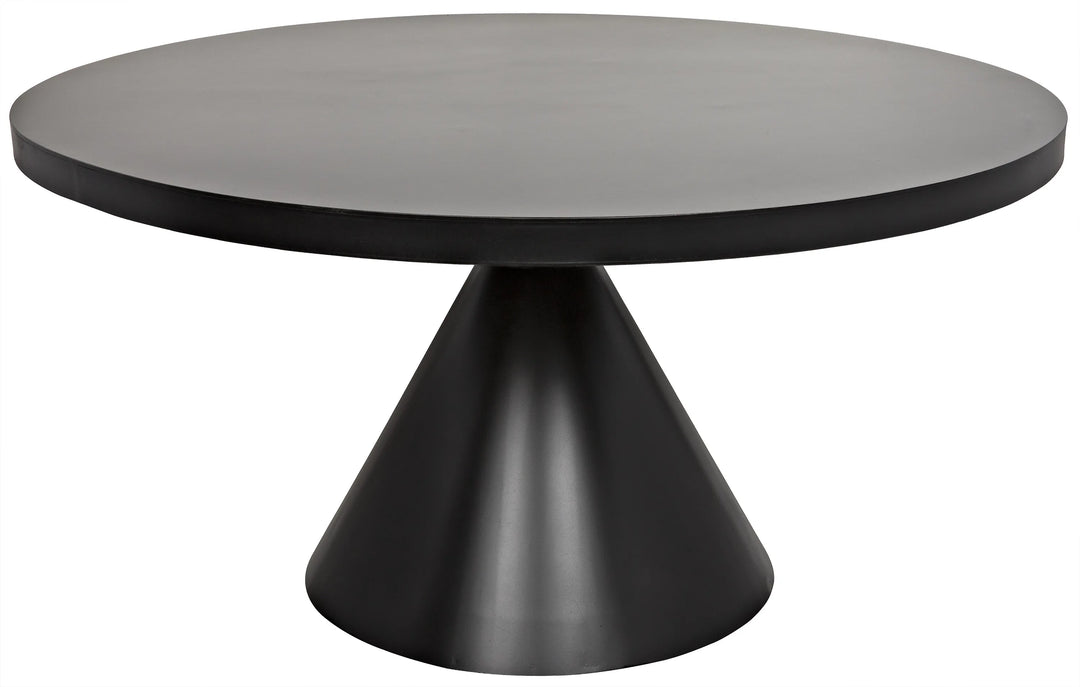 American Home Furniture | Noir - Cone Dining Table, Black Steel