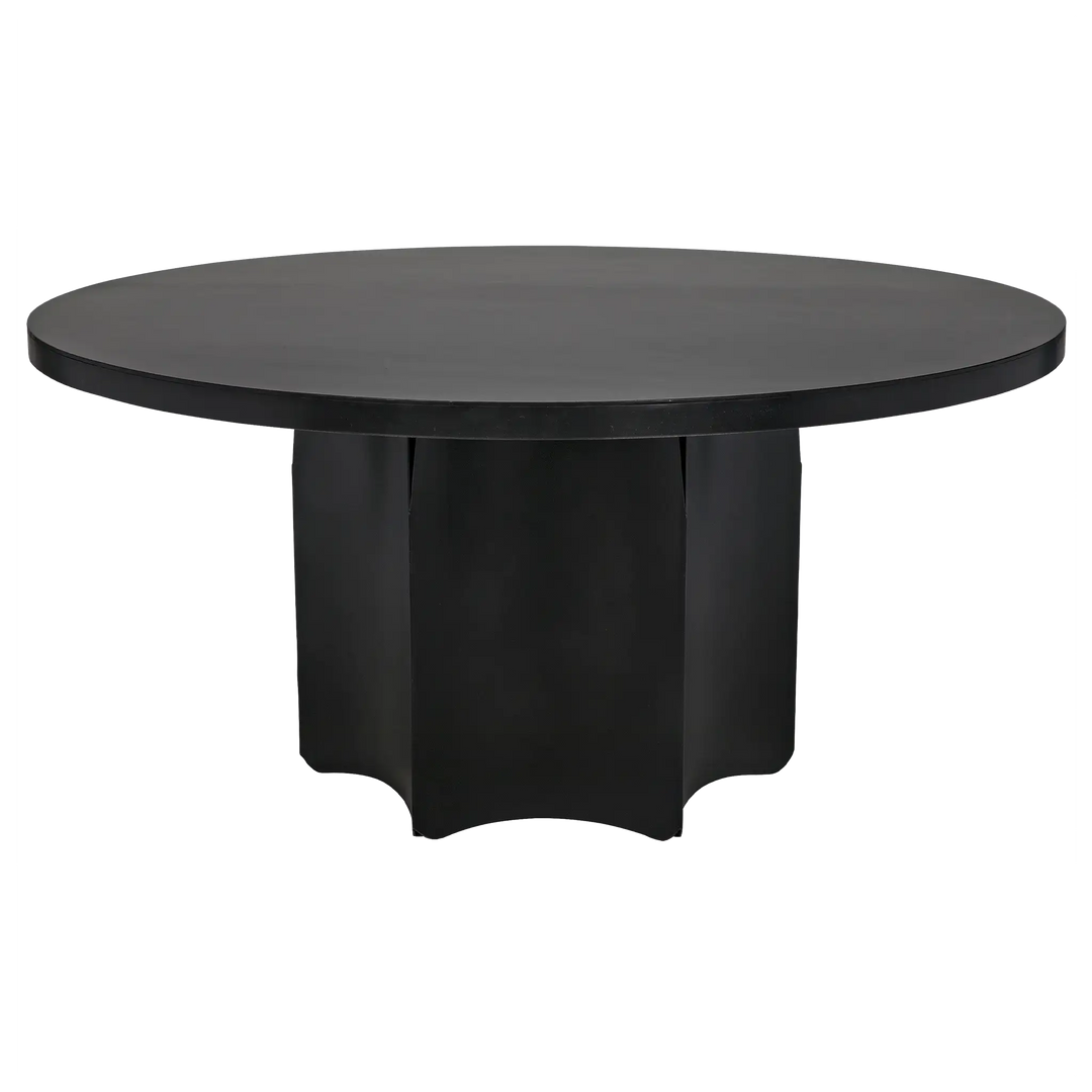 American Home Furniture | Noir - Rome Dining Table, Black Steel