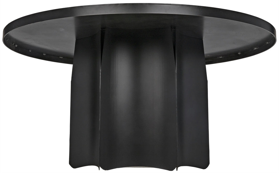 American Home Furniture | Noir - Rome Dining Table, Black Steel