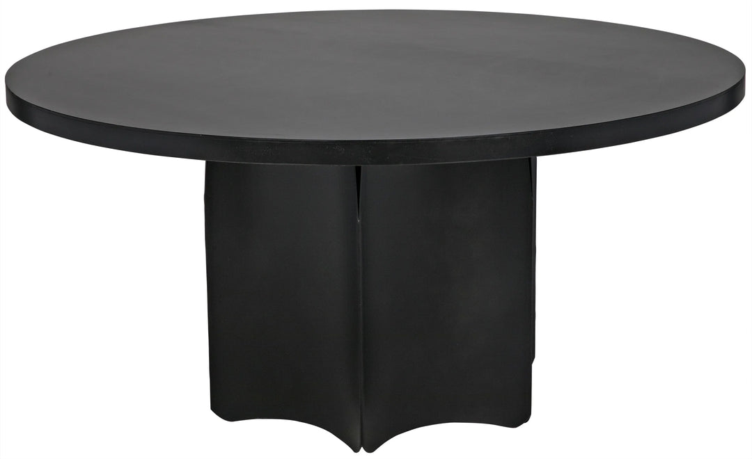 American Home Furniture | Noir - Rome Dining Table, Black Steel