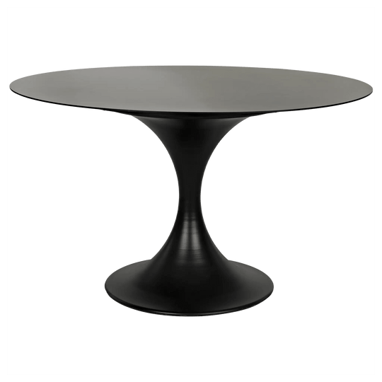 Noir Herno Table, 48", Black Steel DINING TABLES