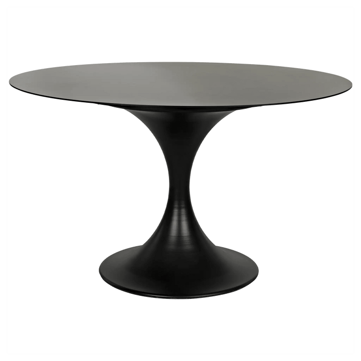 Noir Herno Table, 48", Black Steel DINING TABLES