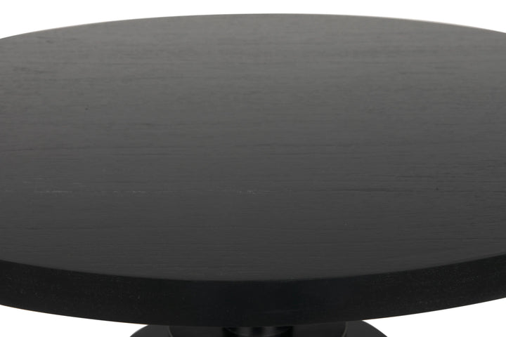 American Home Furniture | Noir - Corum Round Table, Hand Rubbed Black