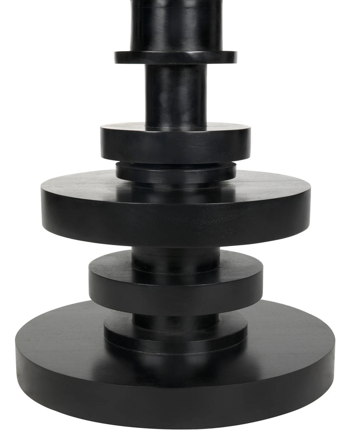 American Home Furniture | Noir - Corum Round Table, Hand Rubbed Black