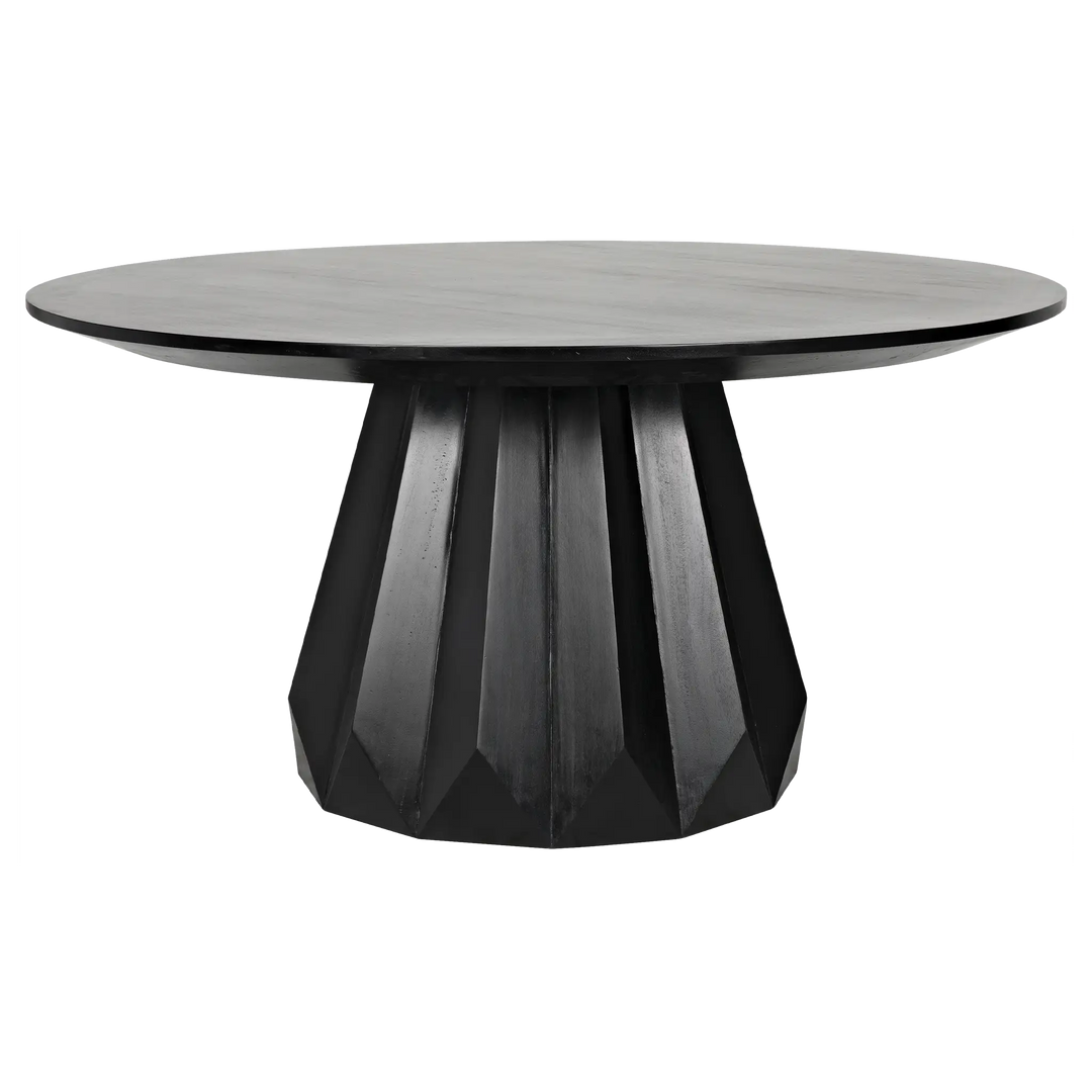 American Home Furniture | Noir - Brosche Dining Table, Hand Rubbed Black