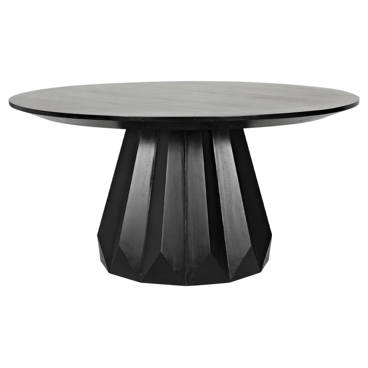 American Home Furniture | Noir - Brosche Dining Table, Hand Rubbed Black