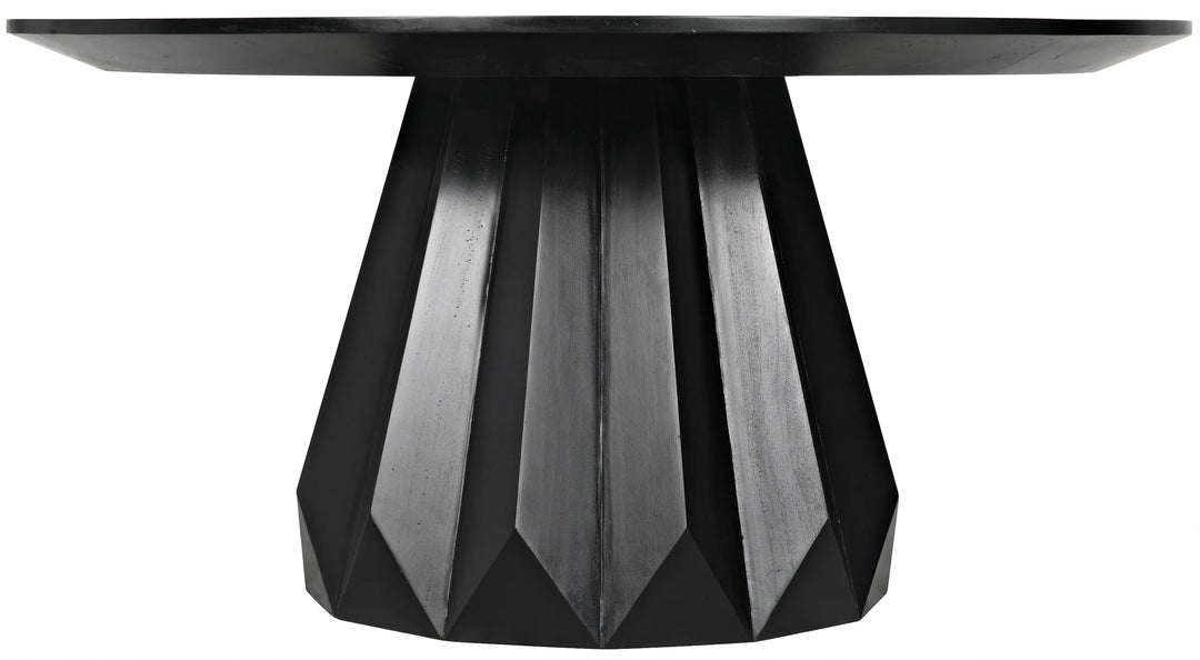 American Home Furniture | Noir - Brosche Dining Table, Hand Rubbed Black