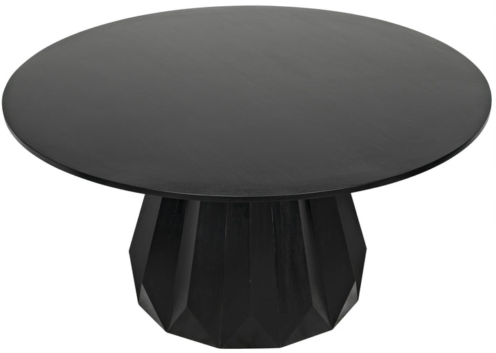 American Home Furniture | Noir - Brosche Dining Table, Hand Rubbed Black