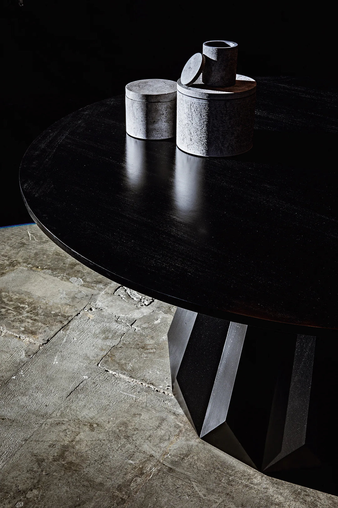 American Home Furniture | Noir - Brosche Dining Table, Hand Rubbed Black