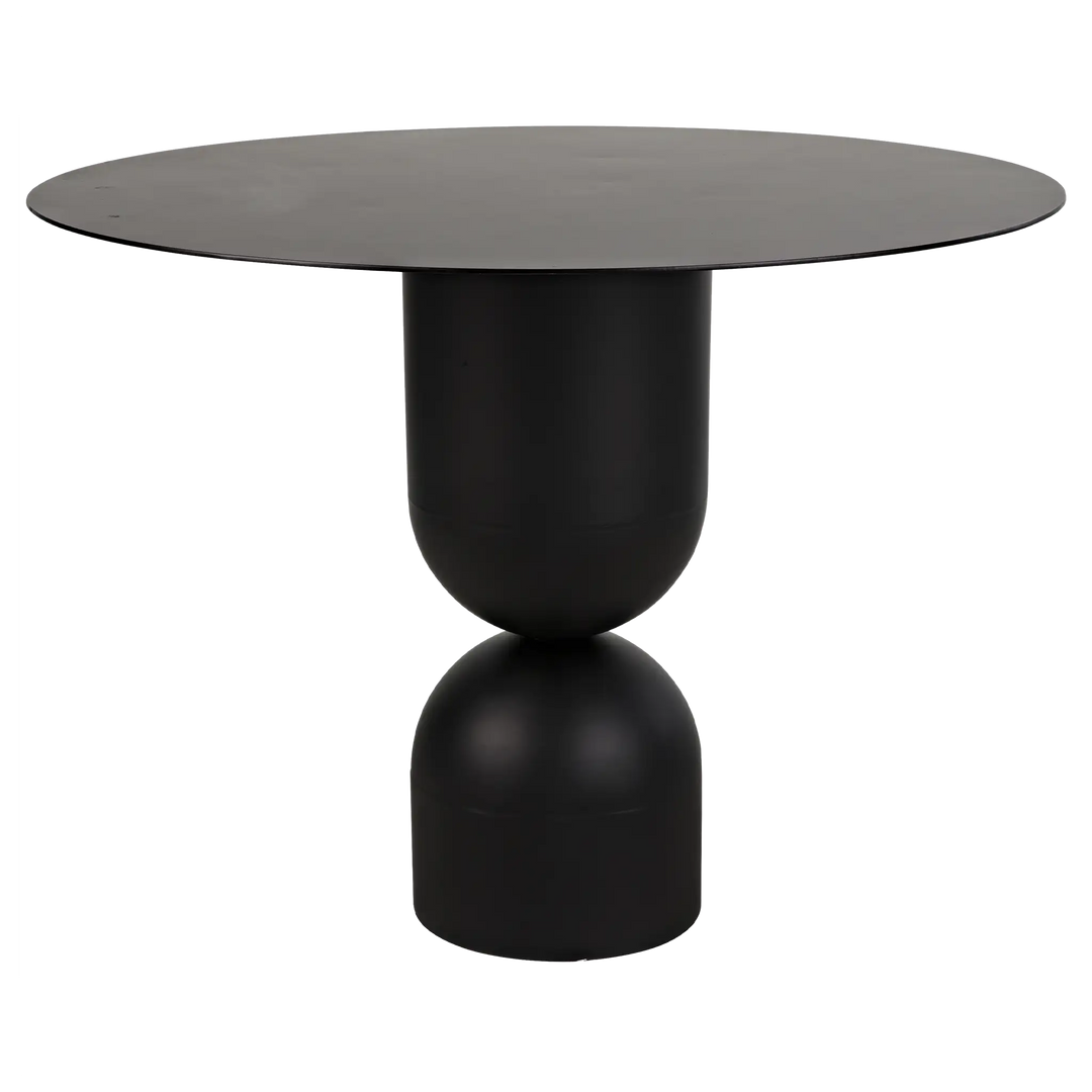 American Home Furniture | Noir - Wanda Dining Table, Black Steel