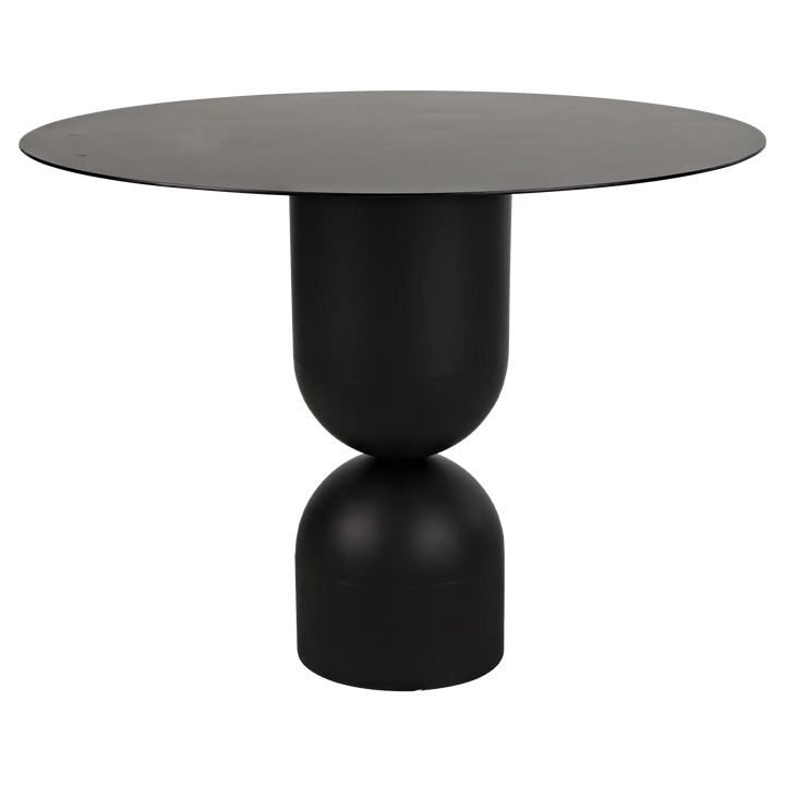 American Home Furniture | Noir - Wanda Dining Table, Black Steel