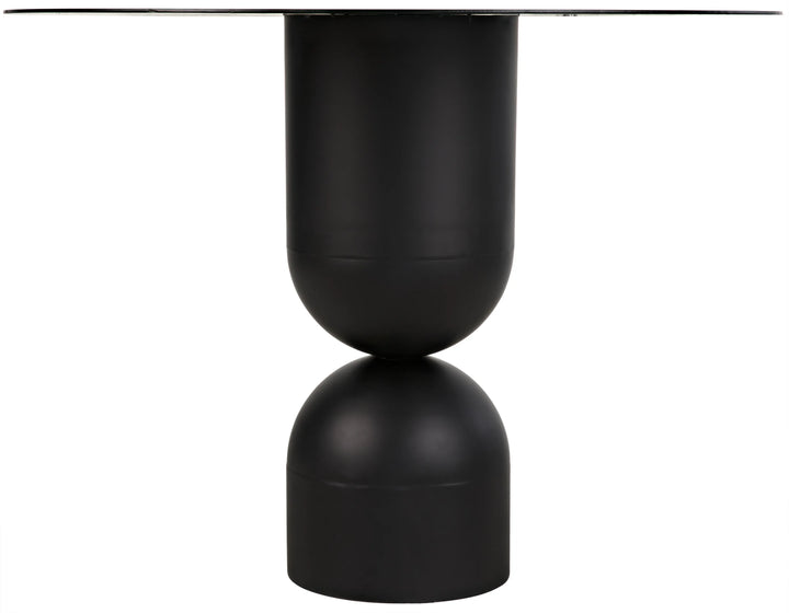 American Home Furniture | Noir - Wanda Dining Table, Black Steel