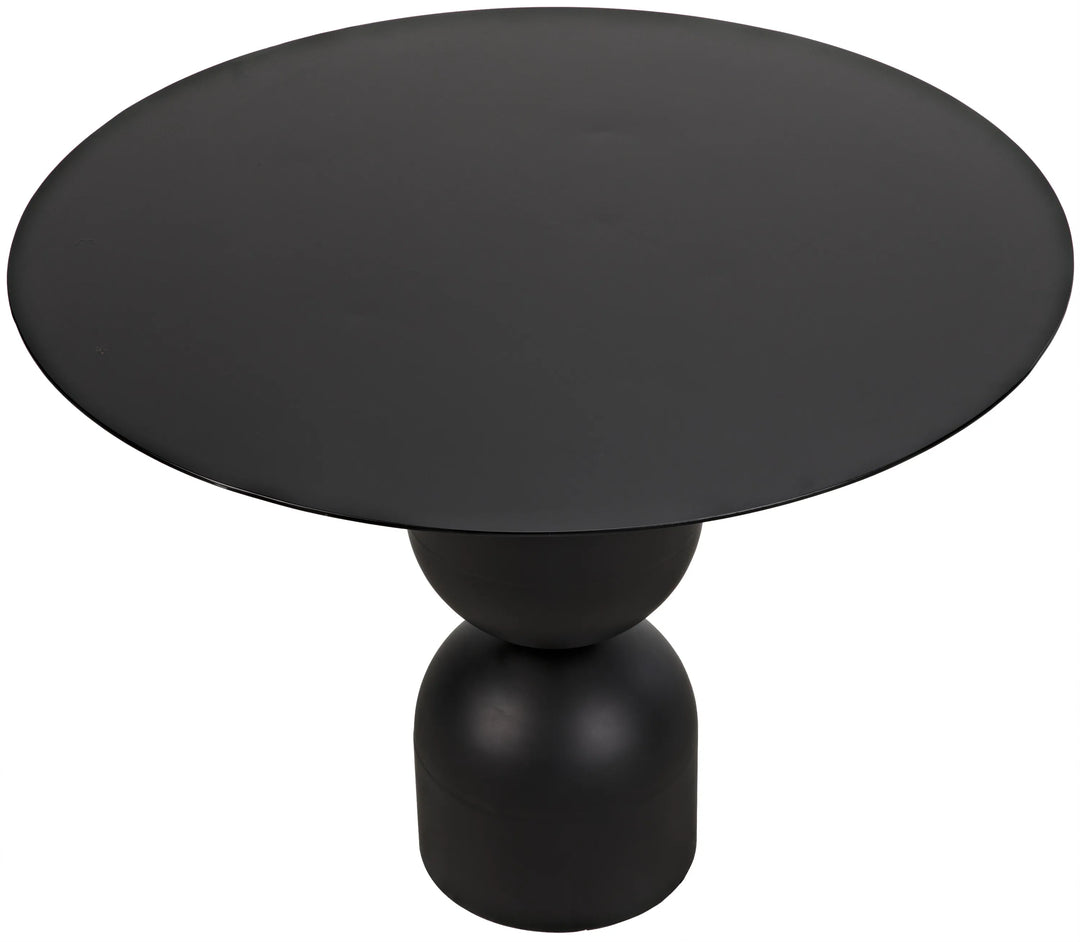 American Home Furniture | Noir - Wanda Dining Table, Black Steel