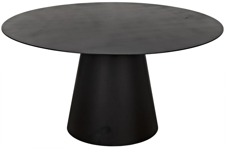 American Home Furniture | Noir - Vesuvius Dining Table, Black Steel