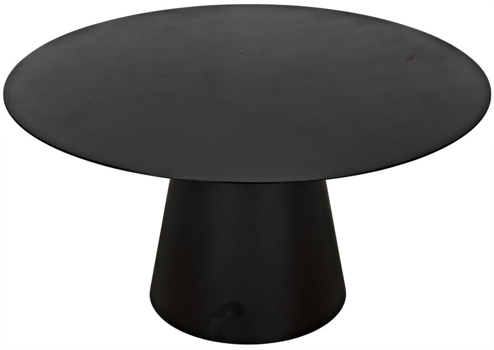 American Home Furniture | Noir - Vesuvius Dining Table, Black Steel