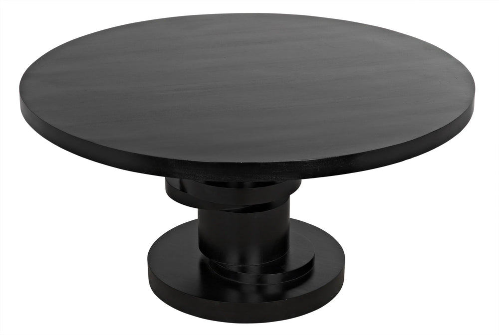 American Home Furniture | Noir - Hugo Dining Table, Hand Rubbed Black