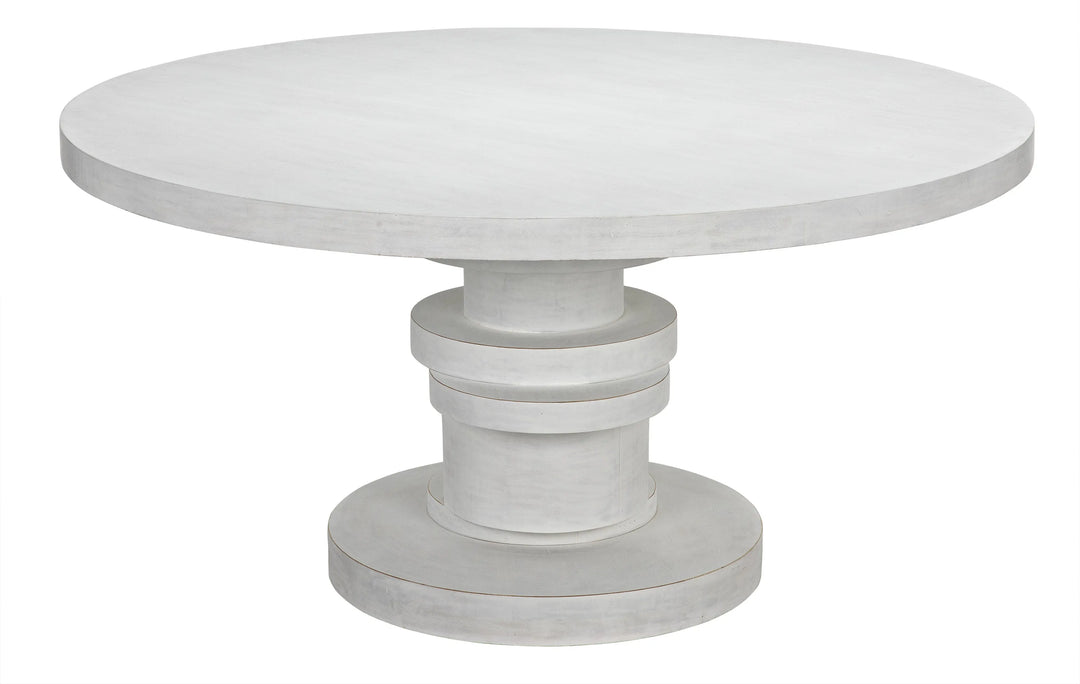 American Home Furniture | Noir - Hugo Dining Table 60",  White Wash