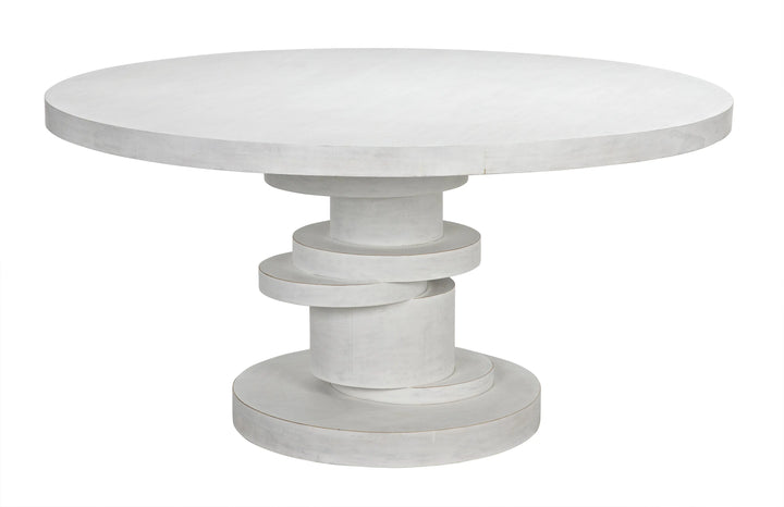 American Home Furniture | Noir - Hugo Dining Table 60",  White Wash