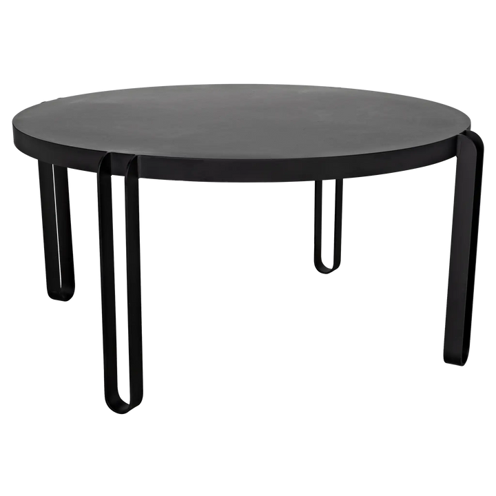 American Home Furniture | Noir - Marcellus Dining Table, 63", Black Metal