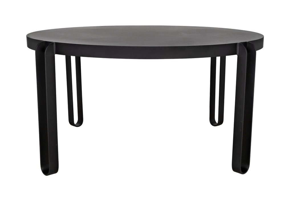 American Home Furniture | Noir - Marcellus Dining Table, 63", Black Metal