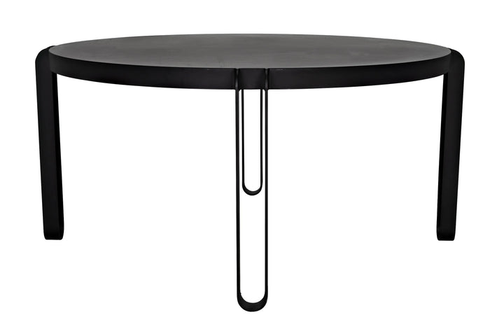 American Home Furniture | Noir - Marcellus Dining Table, 63", Black Metal