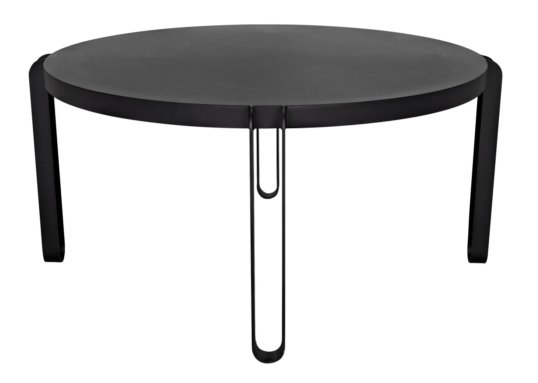 American Home Furniture | Noir - Marcellus Dining Table, 63", Black Metal