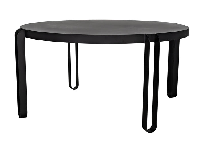 American Home Furniture | Noir - Marcellus Dining Table, 63", Black Metal