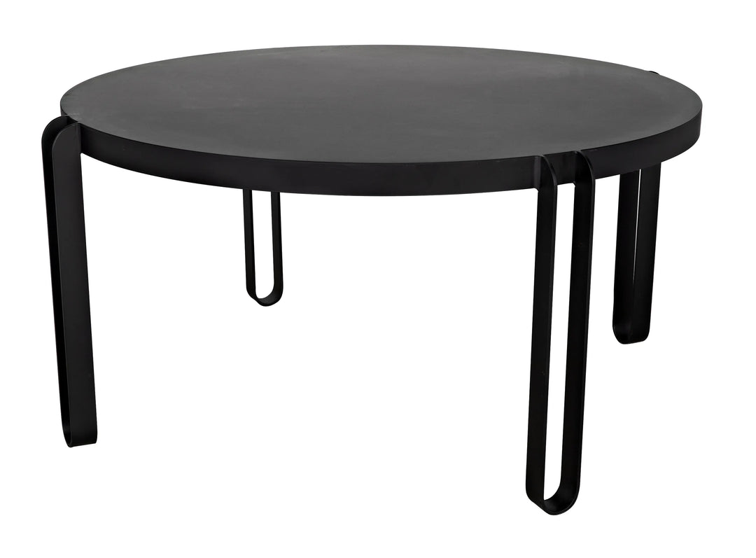 American Home Furniture | Noir - Marcellus Dining Table, 63", Black Metal