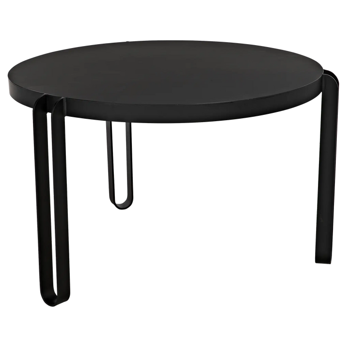 American Home Furniture | Noir - Marcellus Dining Table, 49", Black Metal