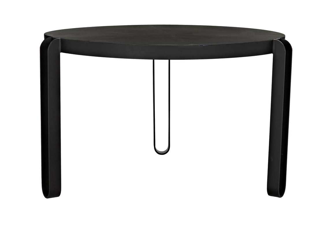 American Home Furniture | Noir - Marcellus Dining Table, 49", Black Metal