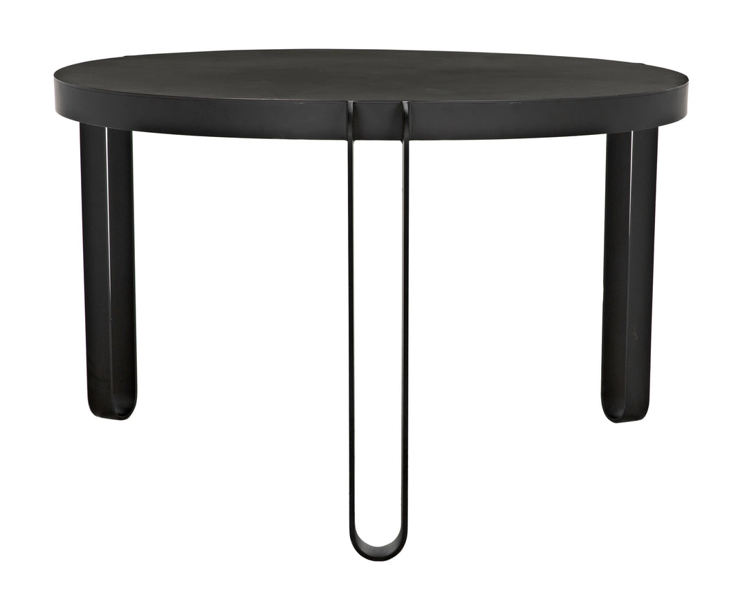 American Home Furniture | Noir - Marcellus Dining Table, 49", Black Metal