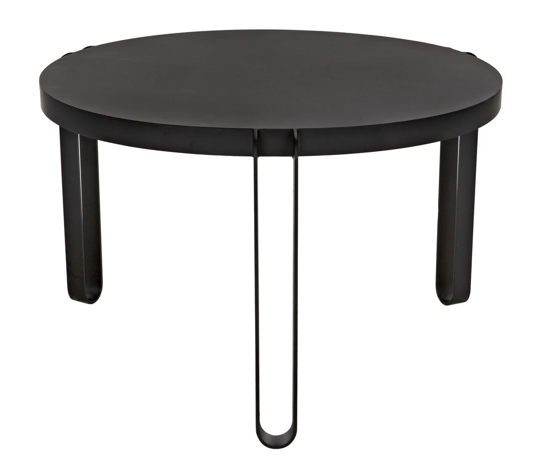 American Home Furniture | Noir - Marcellus Dining Table, 49", Black Metal