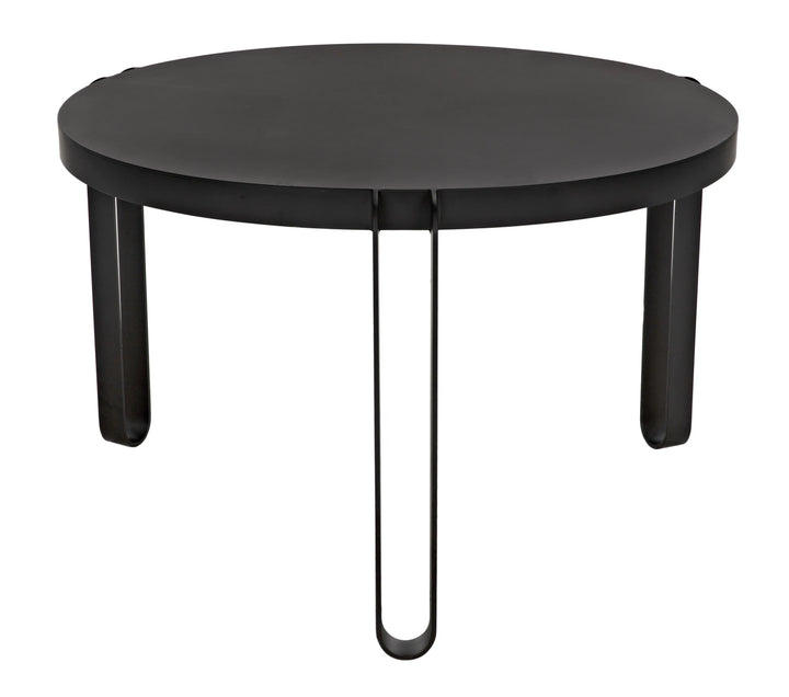 American Home Furniture | Noir - Marcellus Dining Table, 49", Black Metal