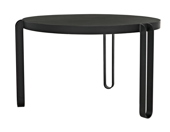 American Home Furniture | Noir - Marcellus Dining Table, 49", Black Metal