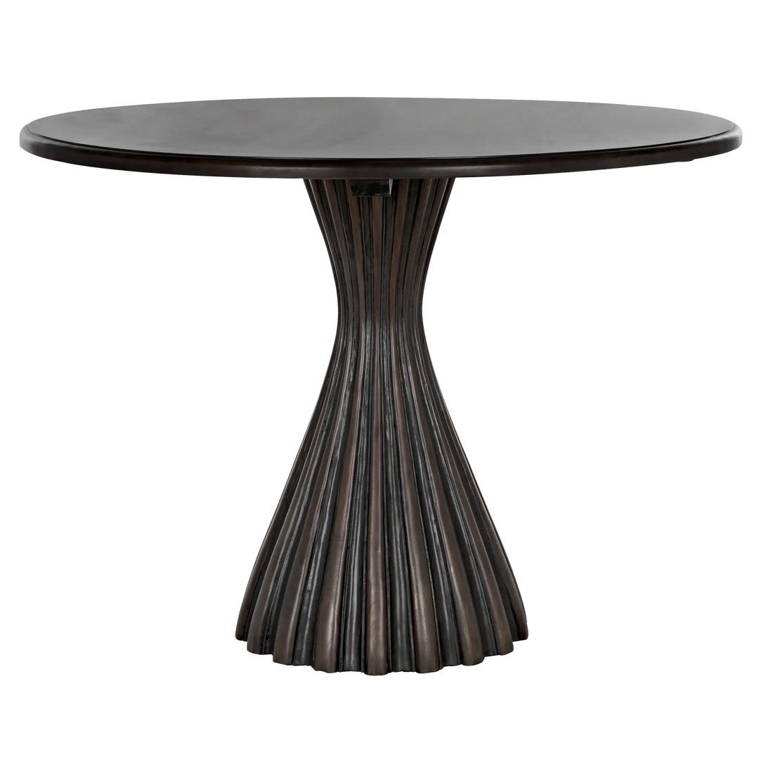 American Home Furniture | Noir - Osiris Dining Table, Pale Rubbed with Light Brown Trim