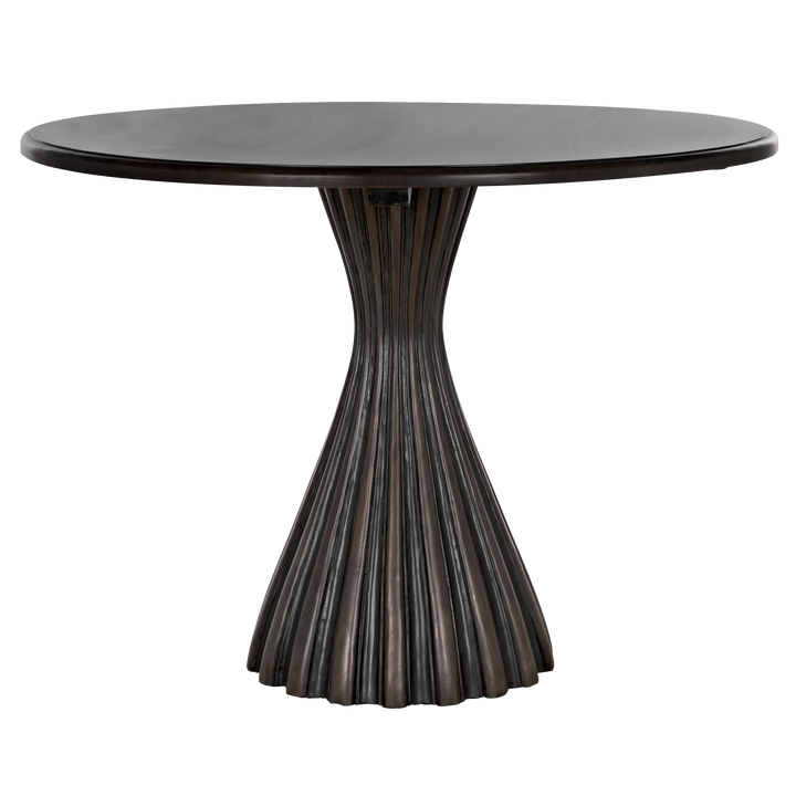 American Home Furniture | Noir - Osiris Dining Table, Pale Rubbed with Light Brown Trim