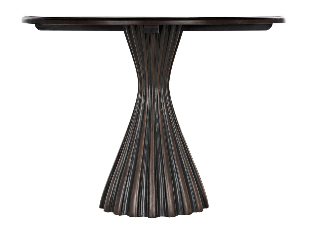 American Home Furniture | Noir - Osiris Dining Table, Pale Rubbed with Light Brown Trim