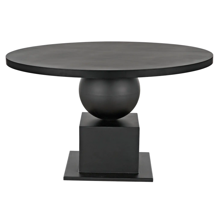 American Home Furniture | Noir - Emira Dining Table, Black Metal