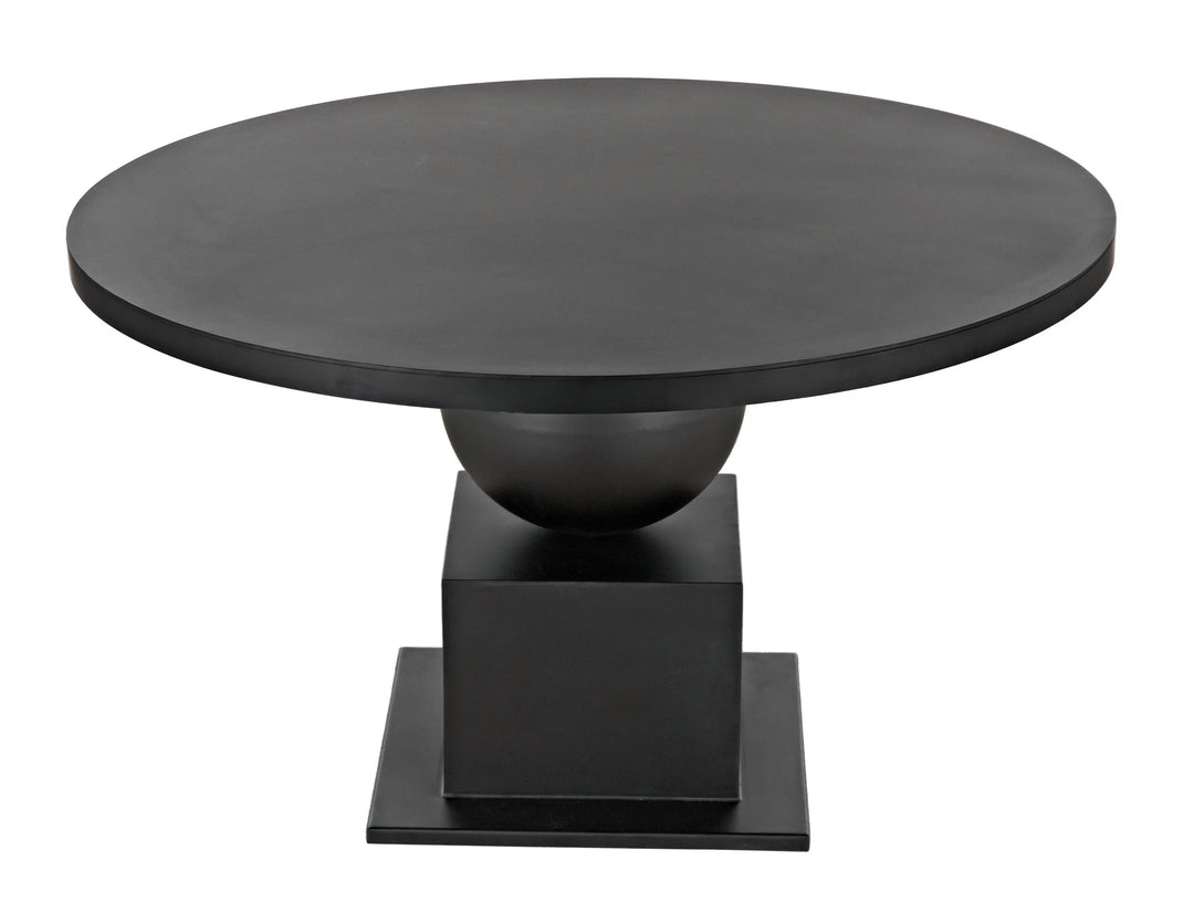 American Home Furniture | Noir - Emira Dining Table, Black Metal