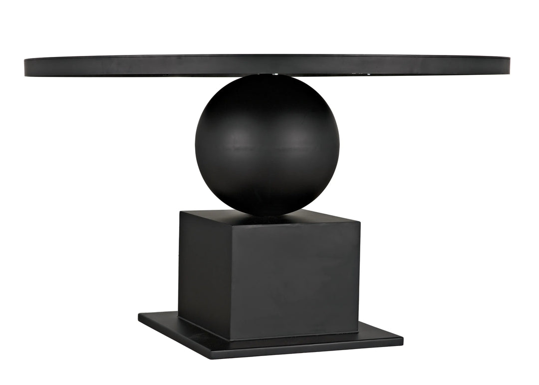 American Home Furniture | Noir - Emira Dining Table, Black Metal