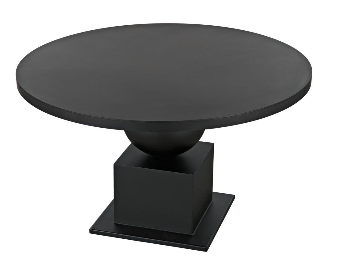 American Home Furniture | Noir - Emira Dining Table, Black Metal